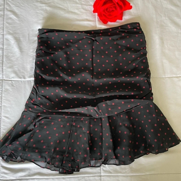Veronica Beard polka dot ruffle mini skirt - Picture 8 of 9